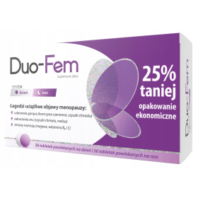 DUO-FEM 56 tabletek na DZIEŃ+ 56 tabletek na NOC MENOPAUZA
